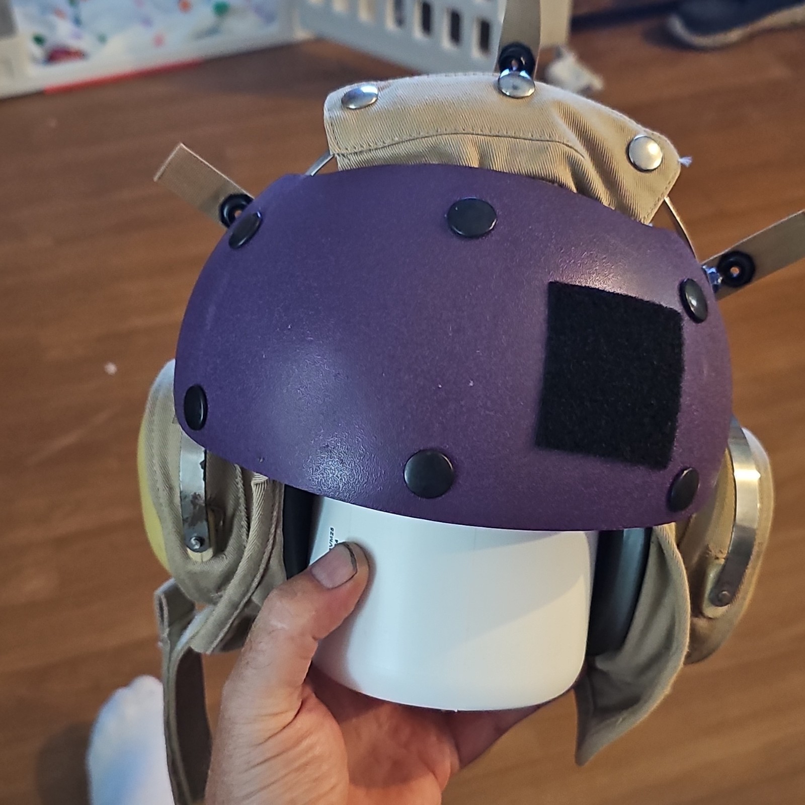 us Navy purple Flight Deck Crewman's Impact Resistant Helmet Cranial Size 7  1/2