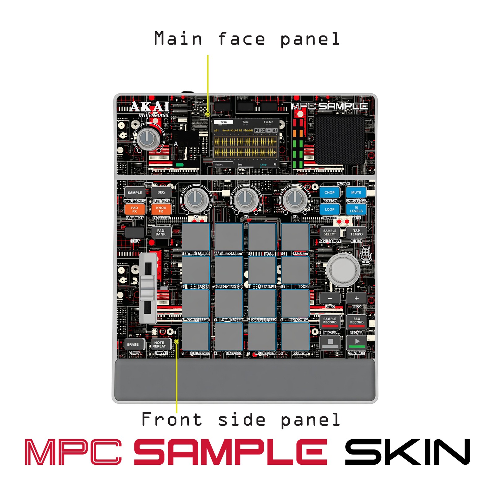 Akai MPC Sample Skin / midnight circuitry