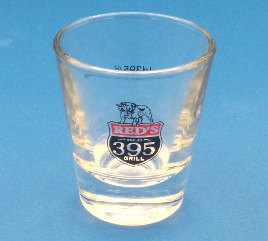 RED'S 395 GRILL Shot Glass NICE Fast Free Shipping!