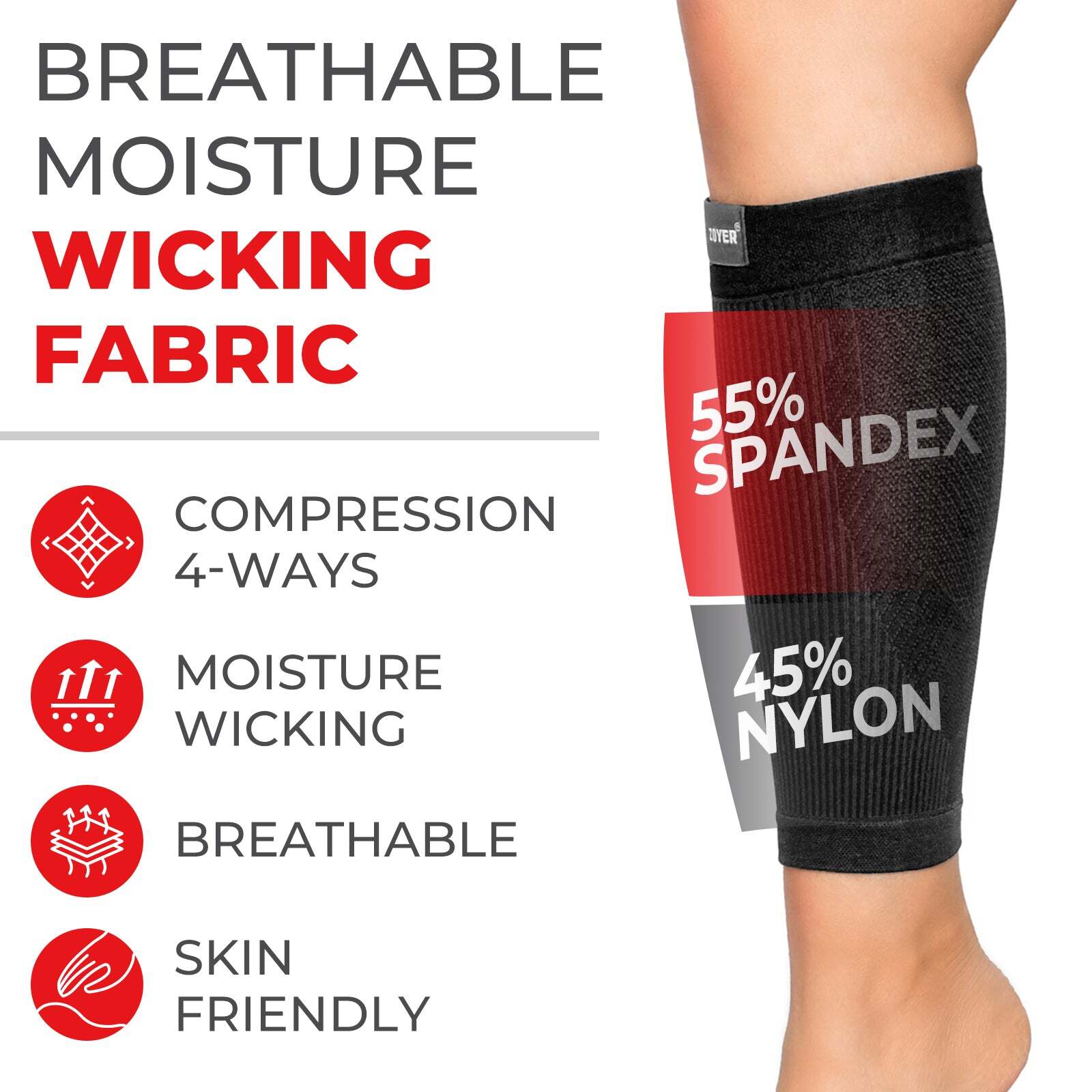 ZOYER Performance - Leg Sleeves (18-21 mmHg)