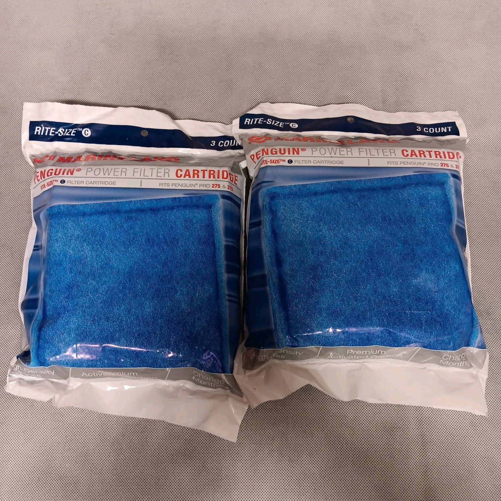 Marineland Rite Size C Cartridges 2-3 Pks Penguin Power Filters 200 275 350 375
