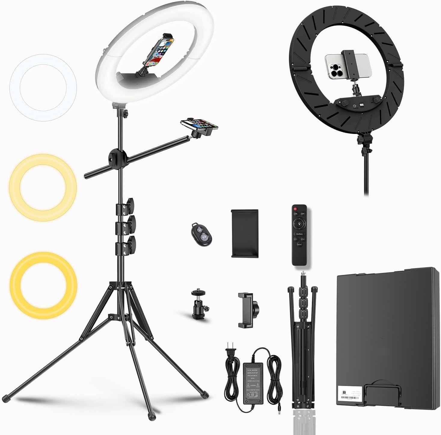 45cm Ring Light Kit 55W18 6700K Dimmable Tripod Stand