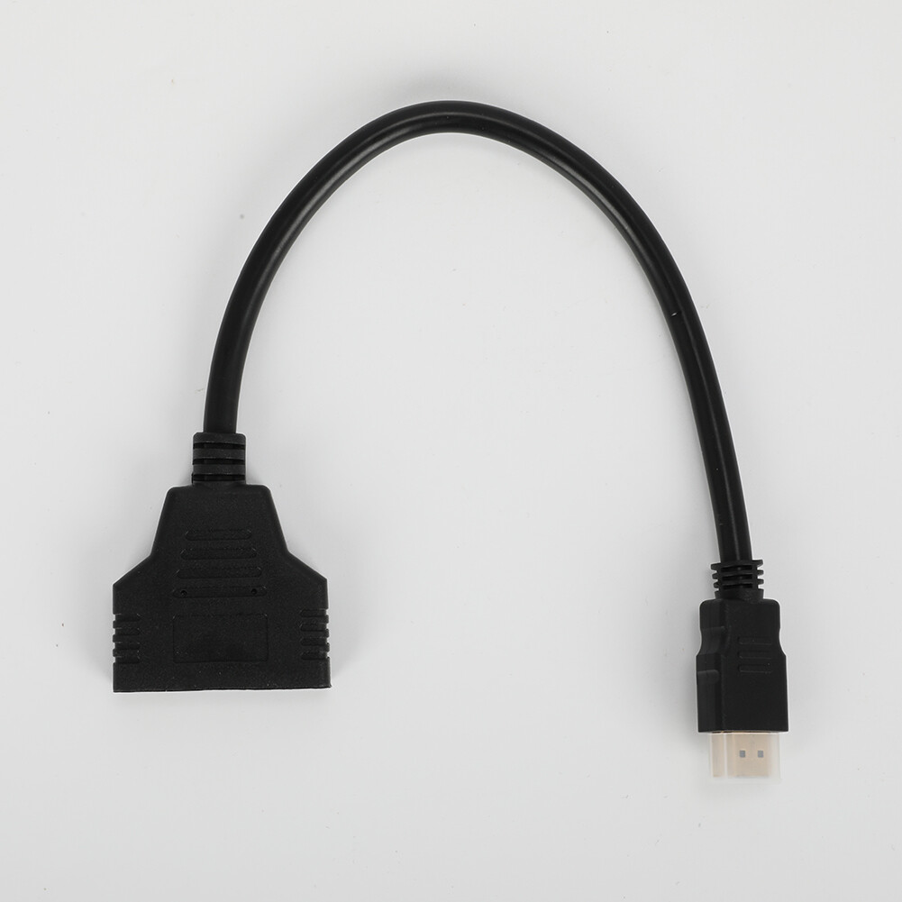 HDMI 1080P Male to 2 Female 1 In 2 Out Splitter Cable Adapter Converter New