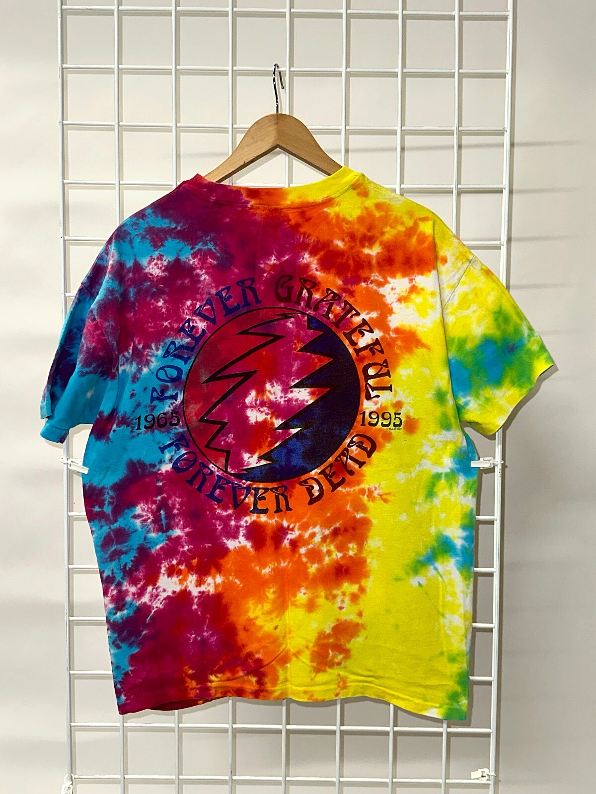 VINTAGE 1995 GRATEFUL DEAD FOREVER GRATEFUL FOREVER DEAD TIE DYE TEE SIZE XL