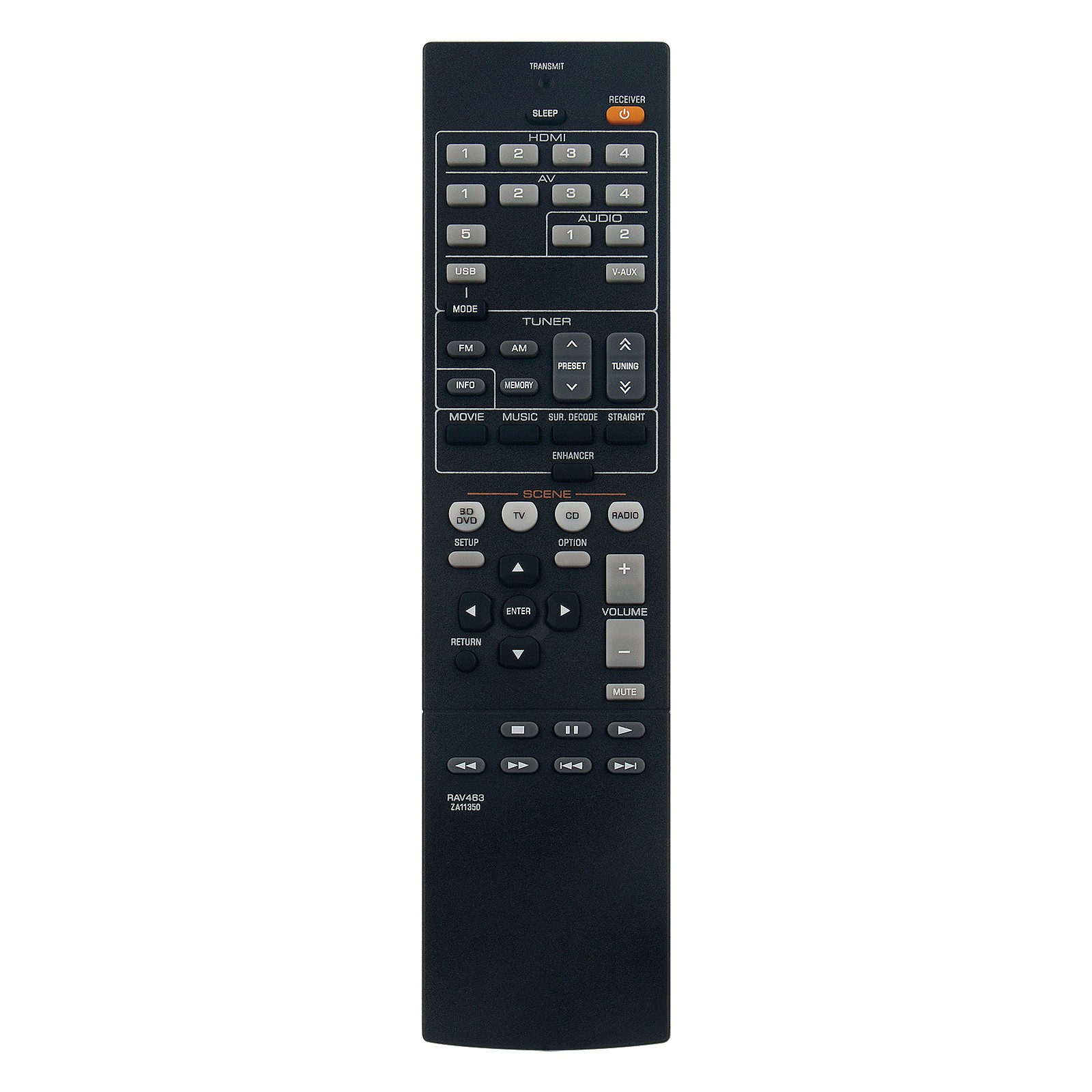 New Remote Control for Yamaha AV Receiver RAV463 ZA11350 X-V375 RXV375 RX-V373