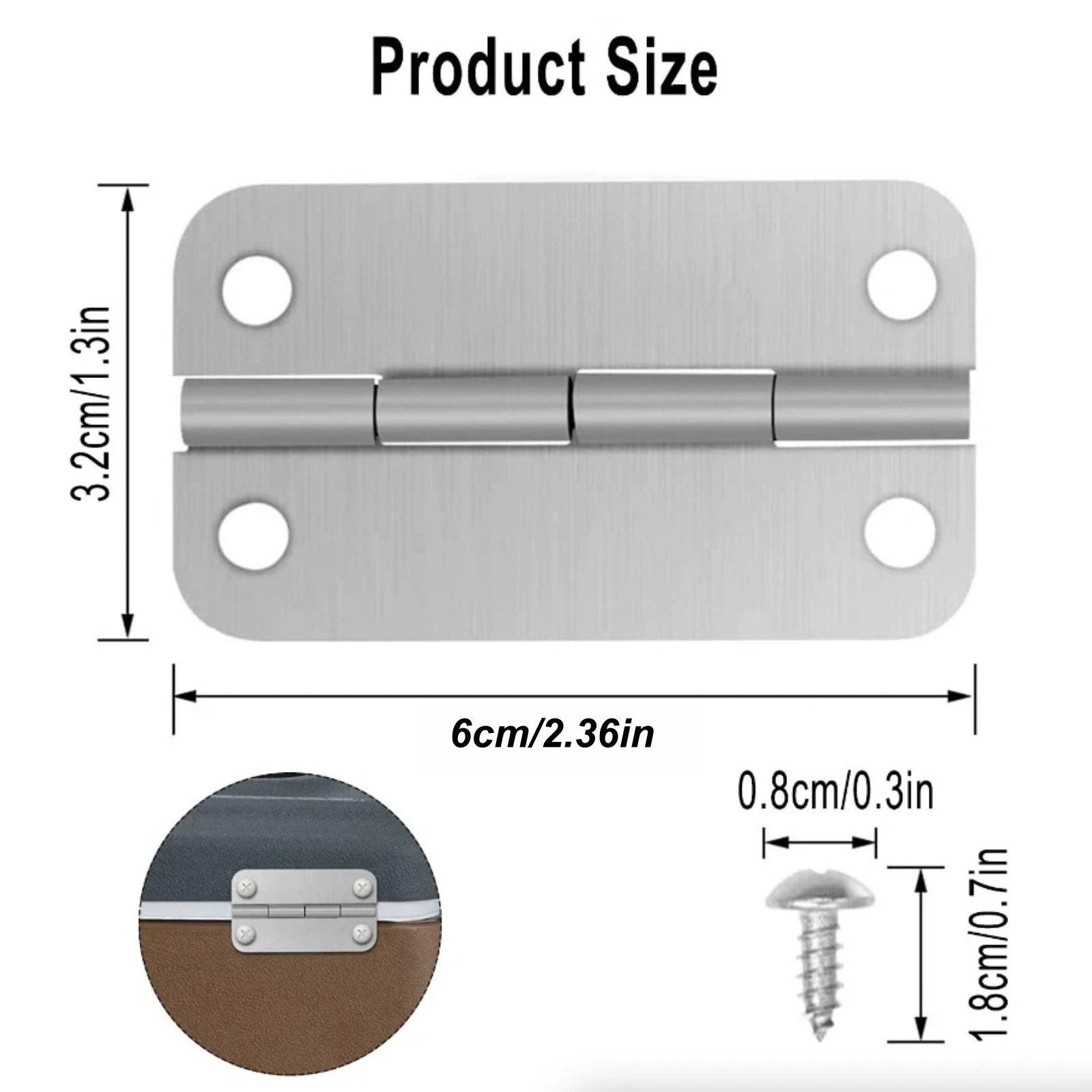 For Igloo Ice Chest Replacement Hinges 3PCS Stainless Steel Hardware Screws Kit