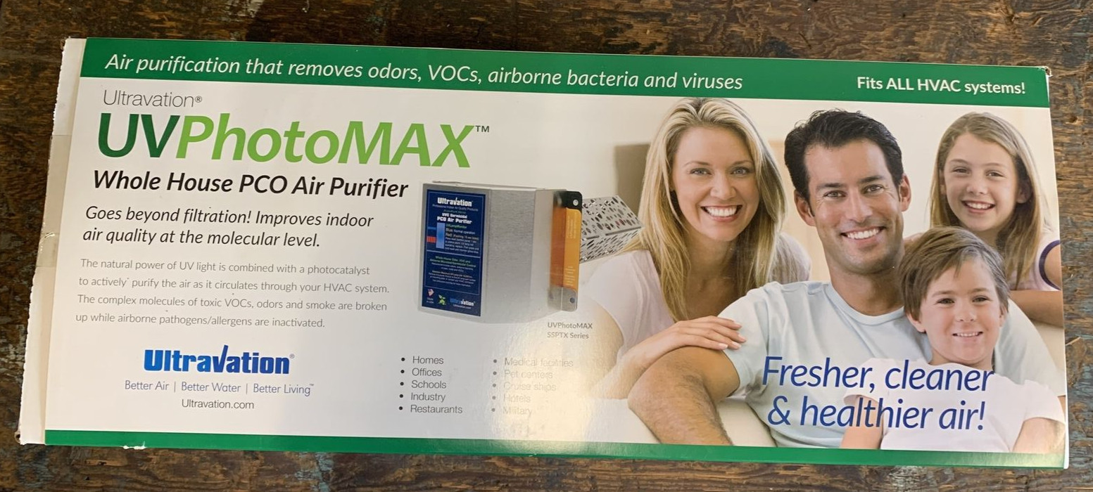 ULTRAVATION 120-240VAC UVPHOTOMAX WHOLE HOUSE PCO AIR PURIFIER PTE-1200