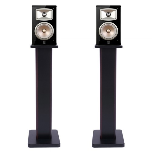 28" Inch Pair Bookshelf Speaker Stands Surround Sound Home Theater Black Walnut