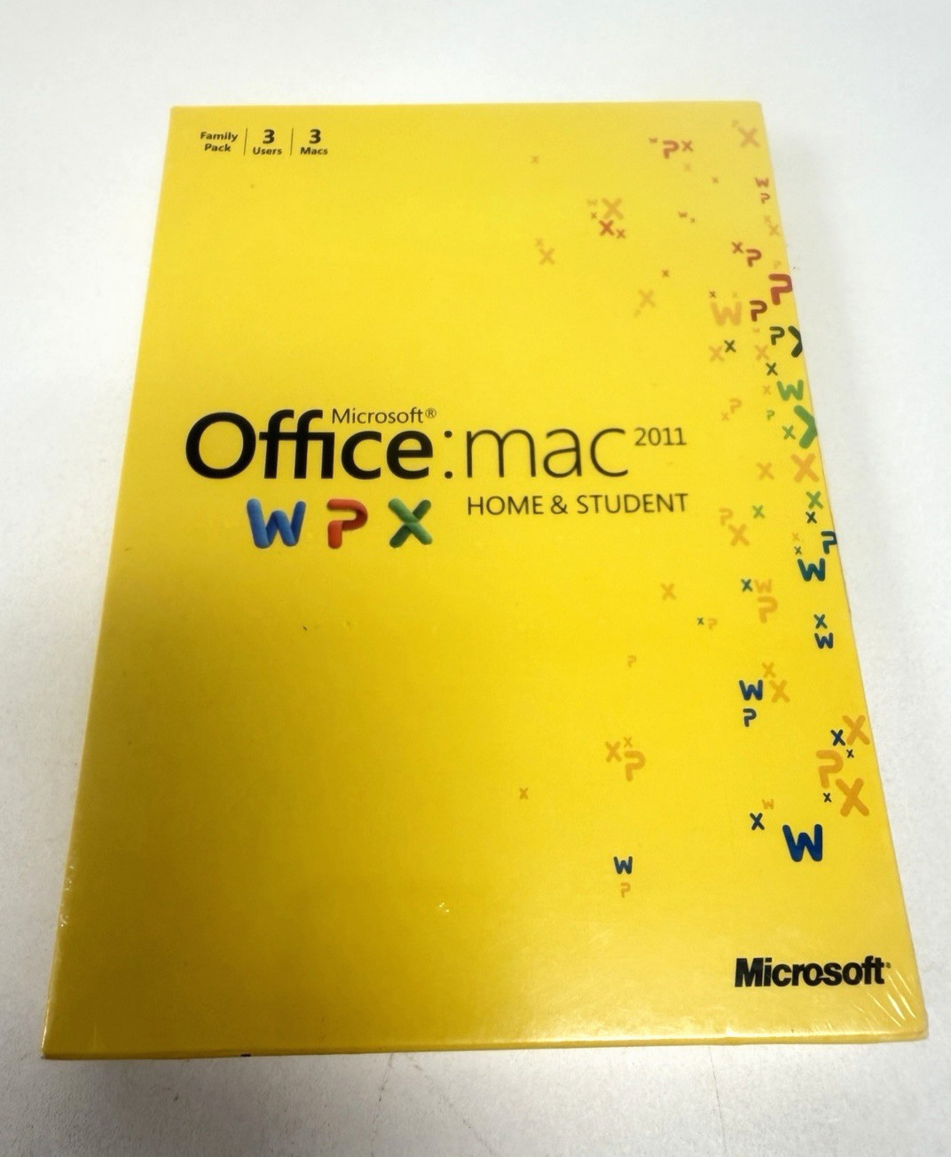 NEW Microsoft Office MAC 2011 for 3 PCs SEALED Family Pack - Word - Excel - PP