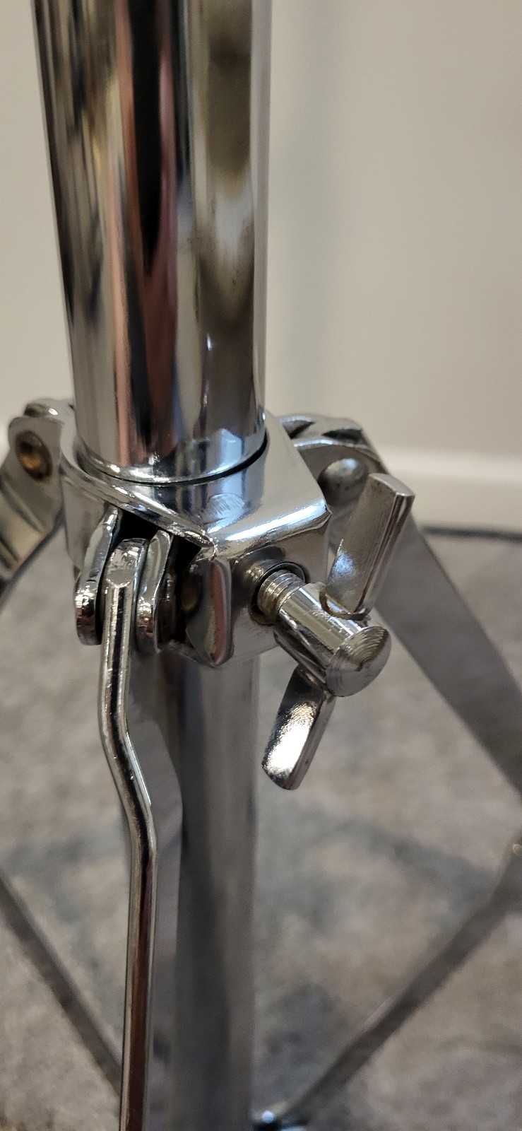 Unbranded single braced straight heavy duty cymbal stand with tilter
