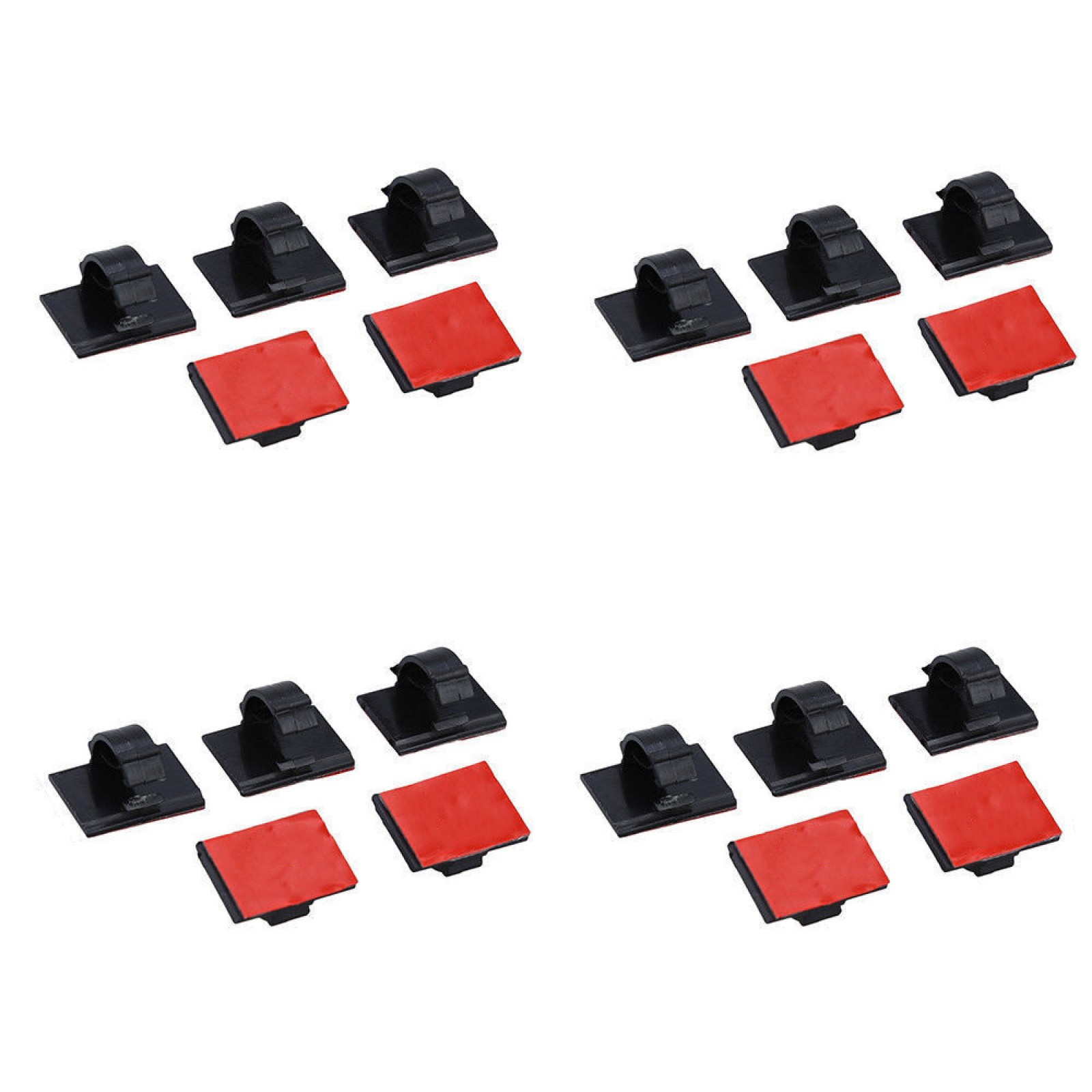 20 Pack Self-Adhesive Wire Tie Cable Clamp Clip Holder For plastic glass iron