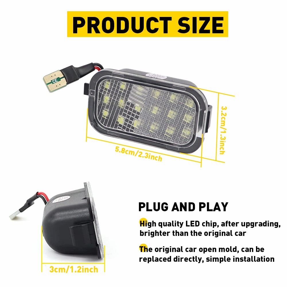 LED Side Mirror Puddle Light Assembly for 2007-2013 Cadillac Escalade EXT Base