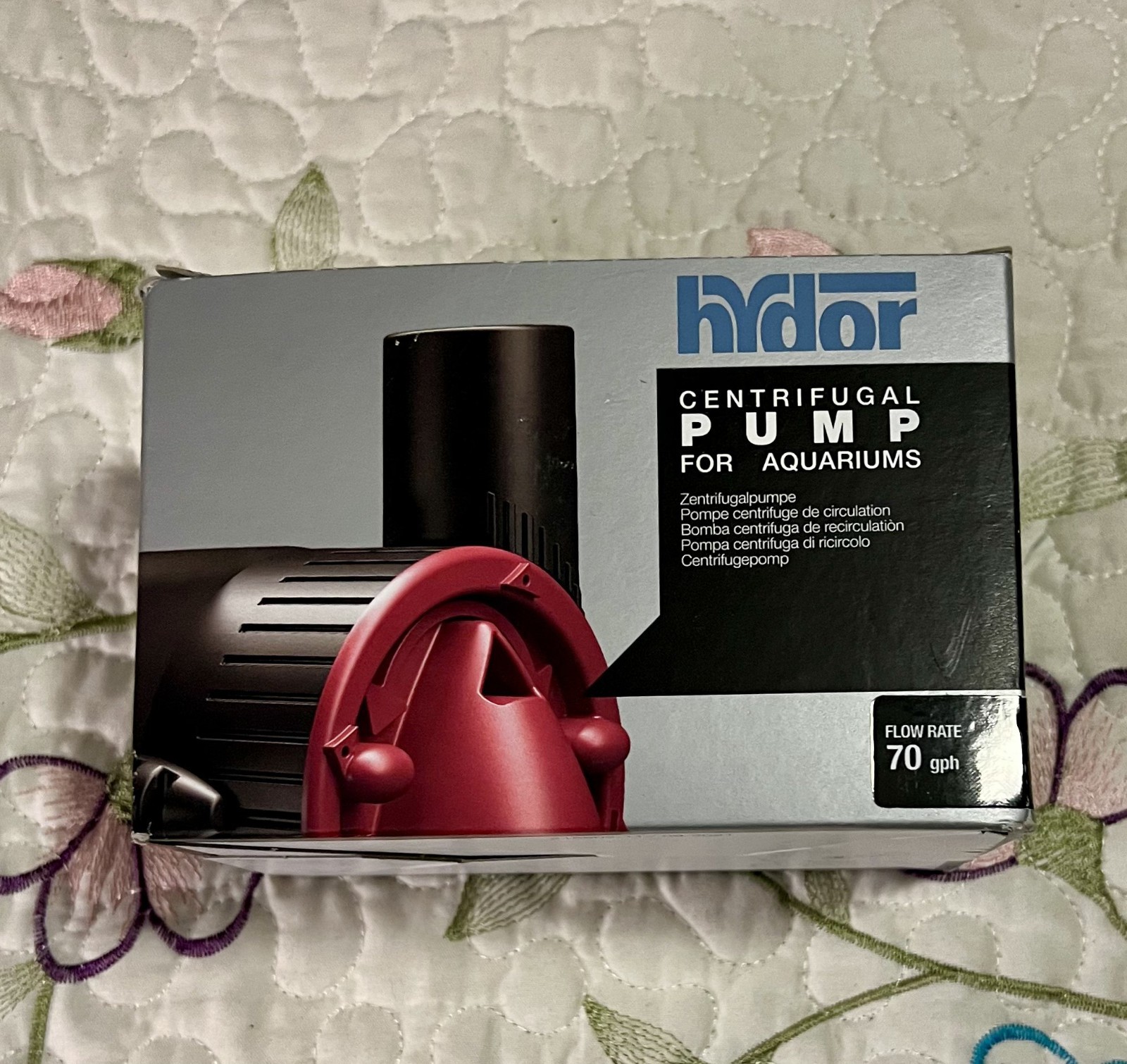Hydor Centrifugal Pump Aquariums Water Flow Rate 70 GPH Tank All Purpose Fresh