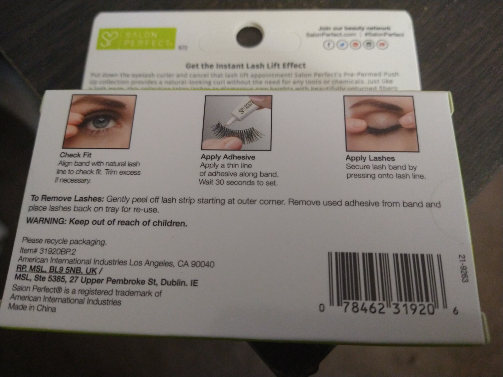 Salon Perfect Pre Permed push up eyelashes 2 pairs