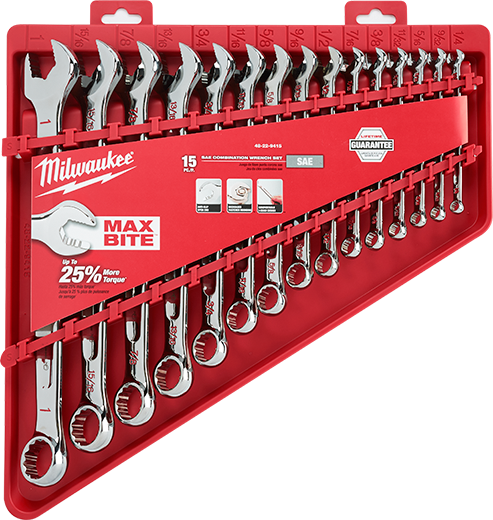 Milwaukee 48-22-9415 15pc Combination Wrench Set - SAE