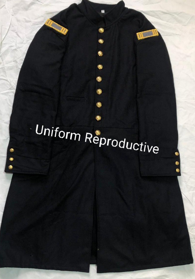Civil War Reproduction Union Frock coat With Shoulder Rank Available All Sizes