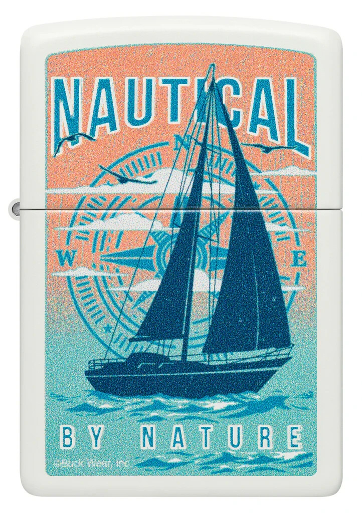 Zippo Meet Buck Wear Nautical By Nature White Matte 46150