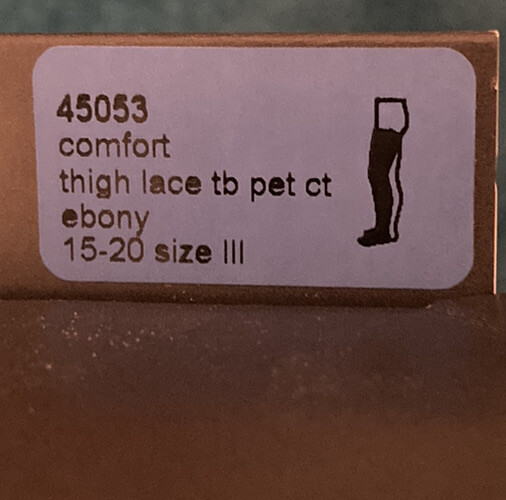 ❤️MEDIVEN THIGH HIGH COMPRESSION STOCKINGS EBONY LACE BLACK 15-20 SIZE III NEW!