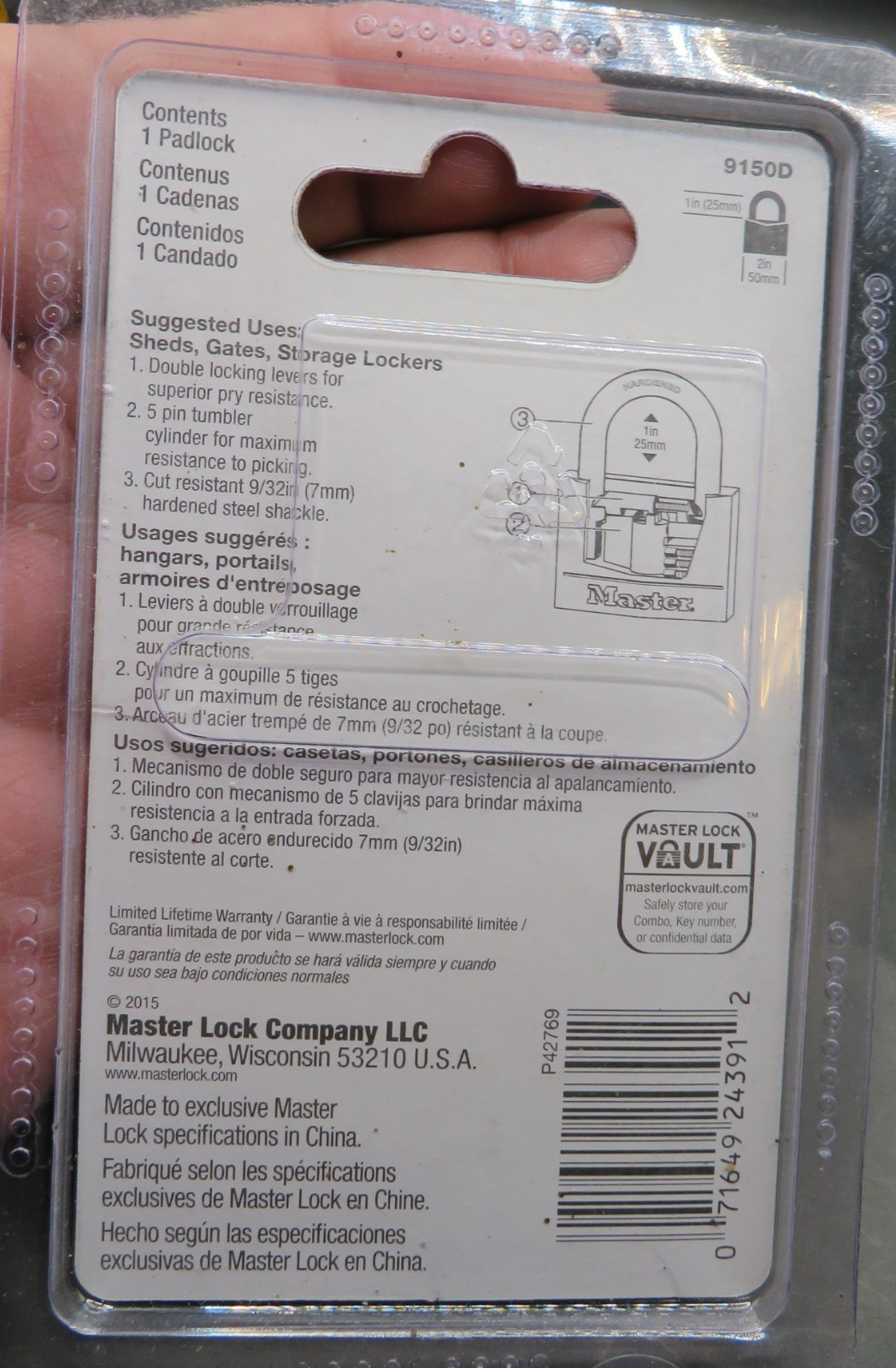 NEW Master LOCK VAULT Model 9150D - Tough Under Fire