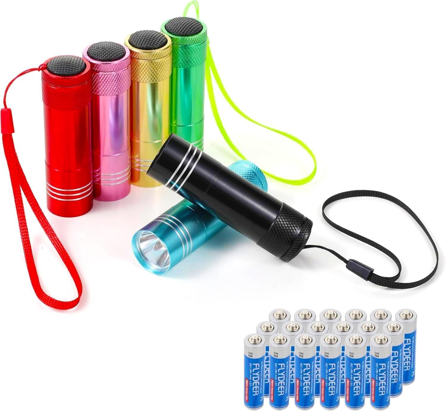 6 Pack Mini Flashlight Bulk, Small Aluminum LED Powerful Handheld Flash Light