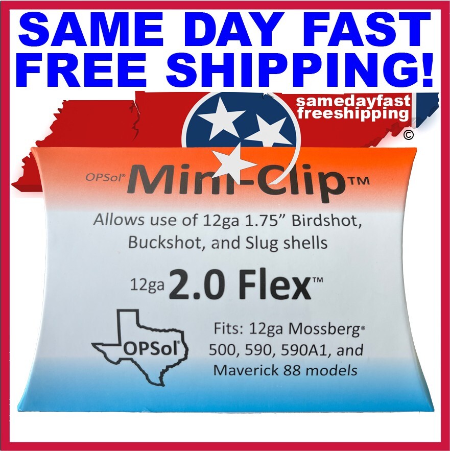 OPSol Mini-Clip™ 2.0 Flex™ USA made fits 12ga Mossberg 500 500A 590 Maverick 88
