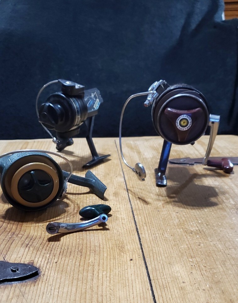 Lot Of 3 Vintage Fishing Reels Shakespe pro am series 2030. super spinner,Daiwa