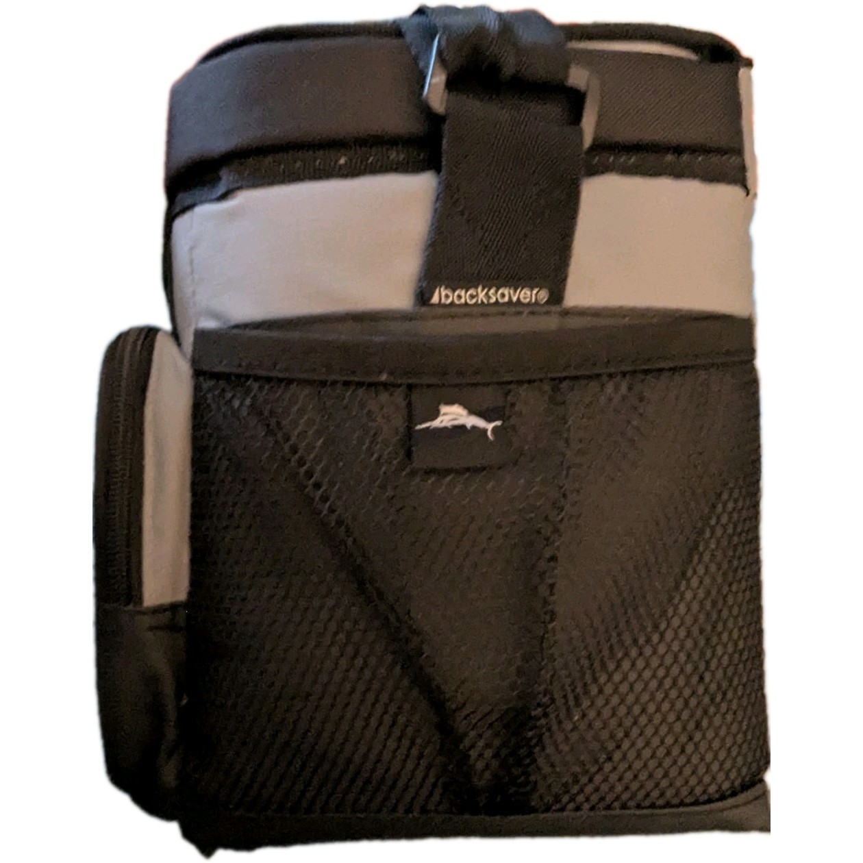 TOMMY BAHAMA Zipperless Cooler Shoulder Lunch Bag Black And Gray ***SEE NOTE