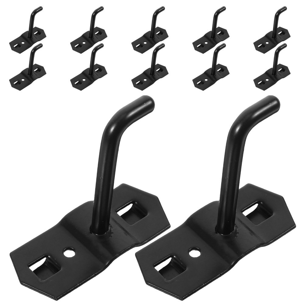 12Pcs Reusable Black Steel Pegboard Hooks for Flexible Organization and Display