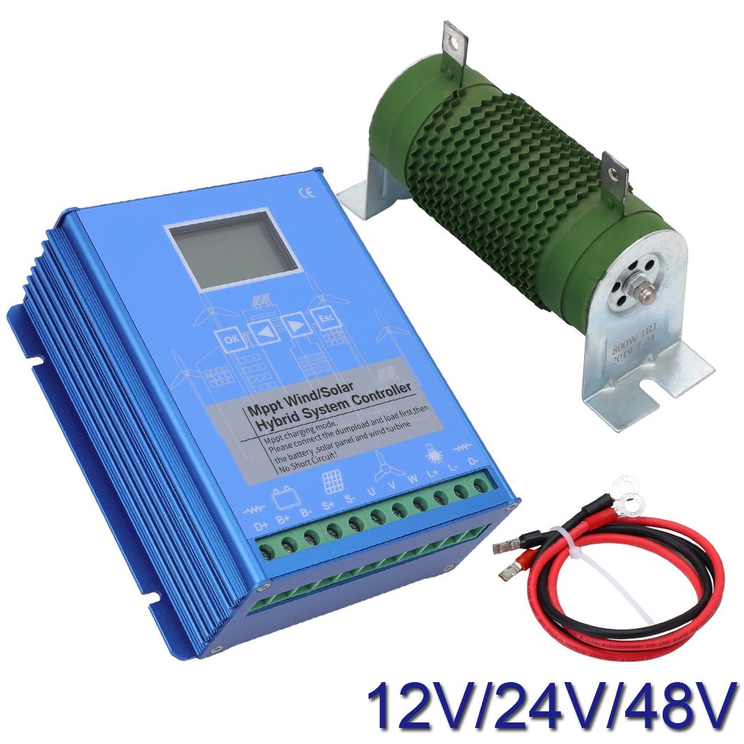 Bluetooth Wind & Solar Discharge Dumpload 2KW MPPT Charge Controller 12V/24V/48V