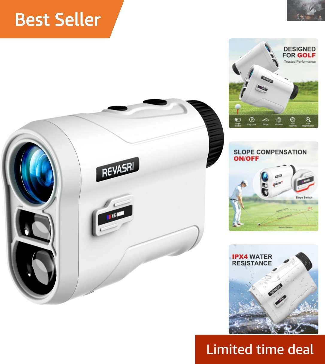 Portable Laser Range Finder for Golf with Slope Switch - Compact & User-Friendly