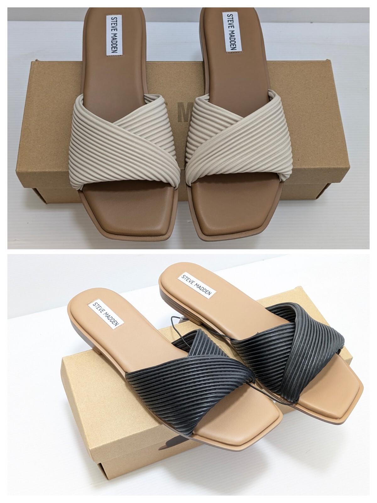 Steve Madden Women's Limitt Textured Slide Flat Sandal, Choose Size/Color - New!