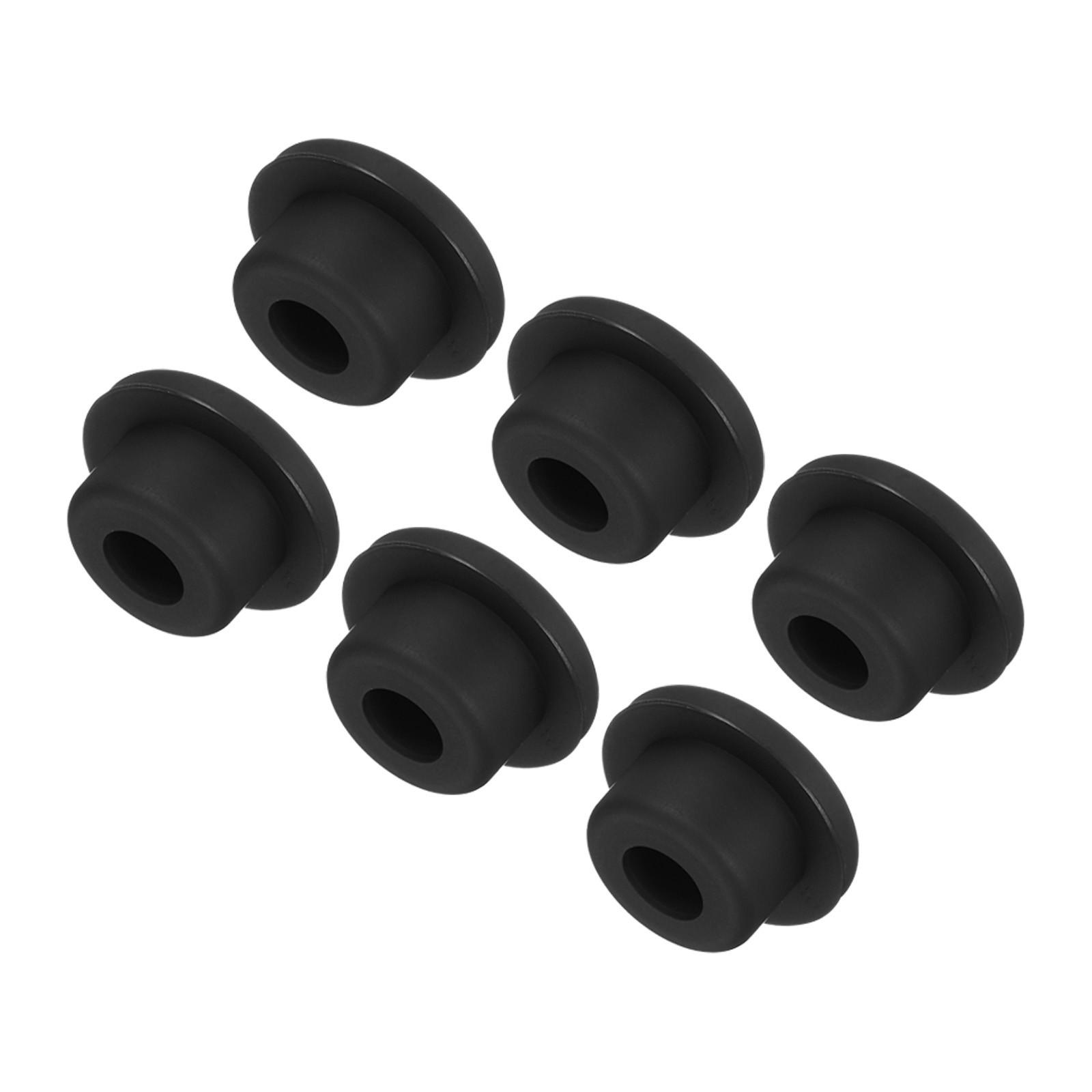 6Pcs High Temp Silicone Plug T Shaped Solid Silicon Stopper Black 27x14x10mm