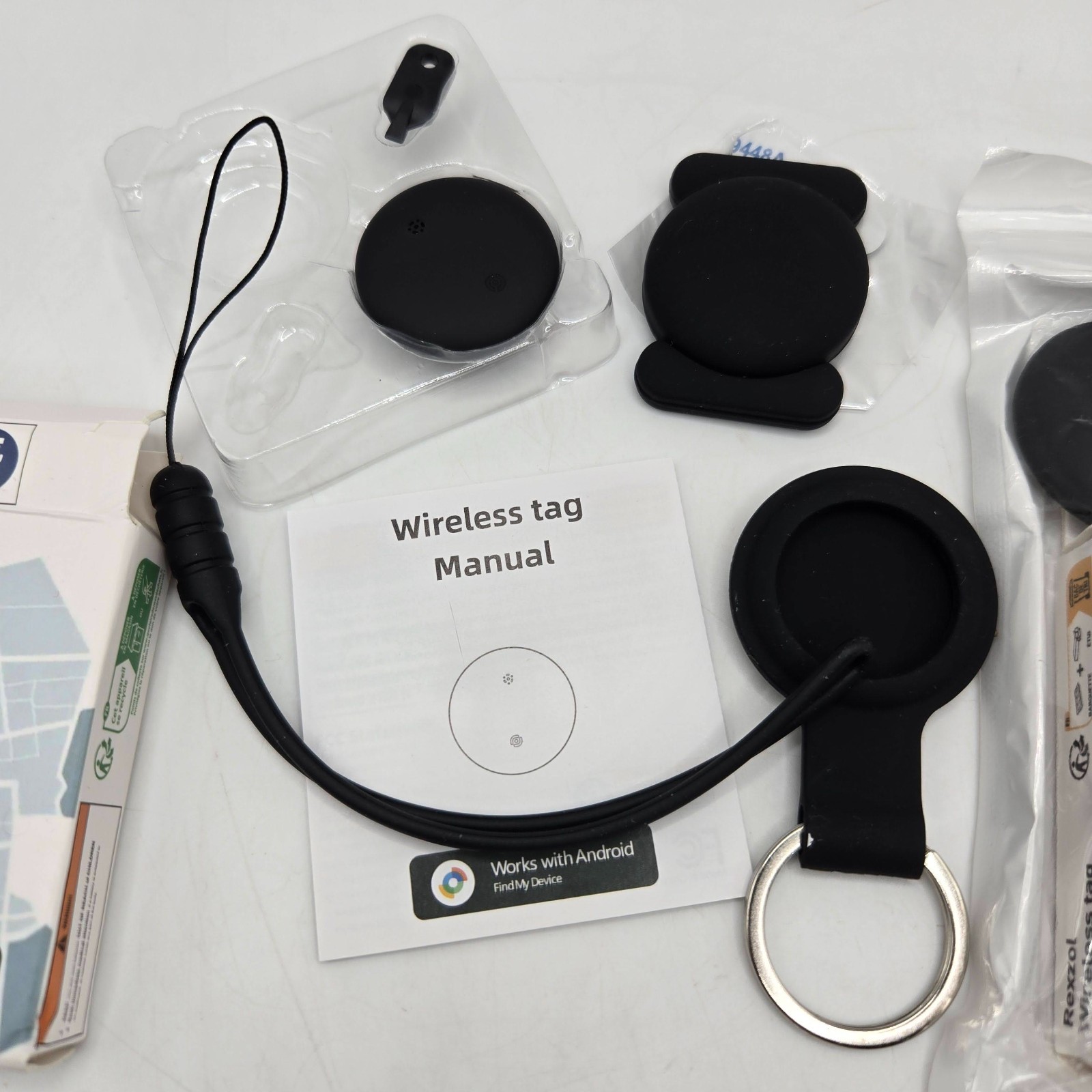 3 - Android Wireless Tag Smart Bluetooth Tracker Works with Android NIB Black