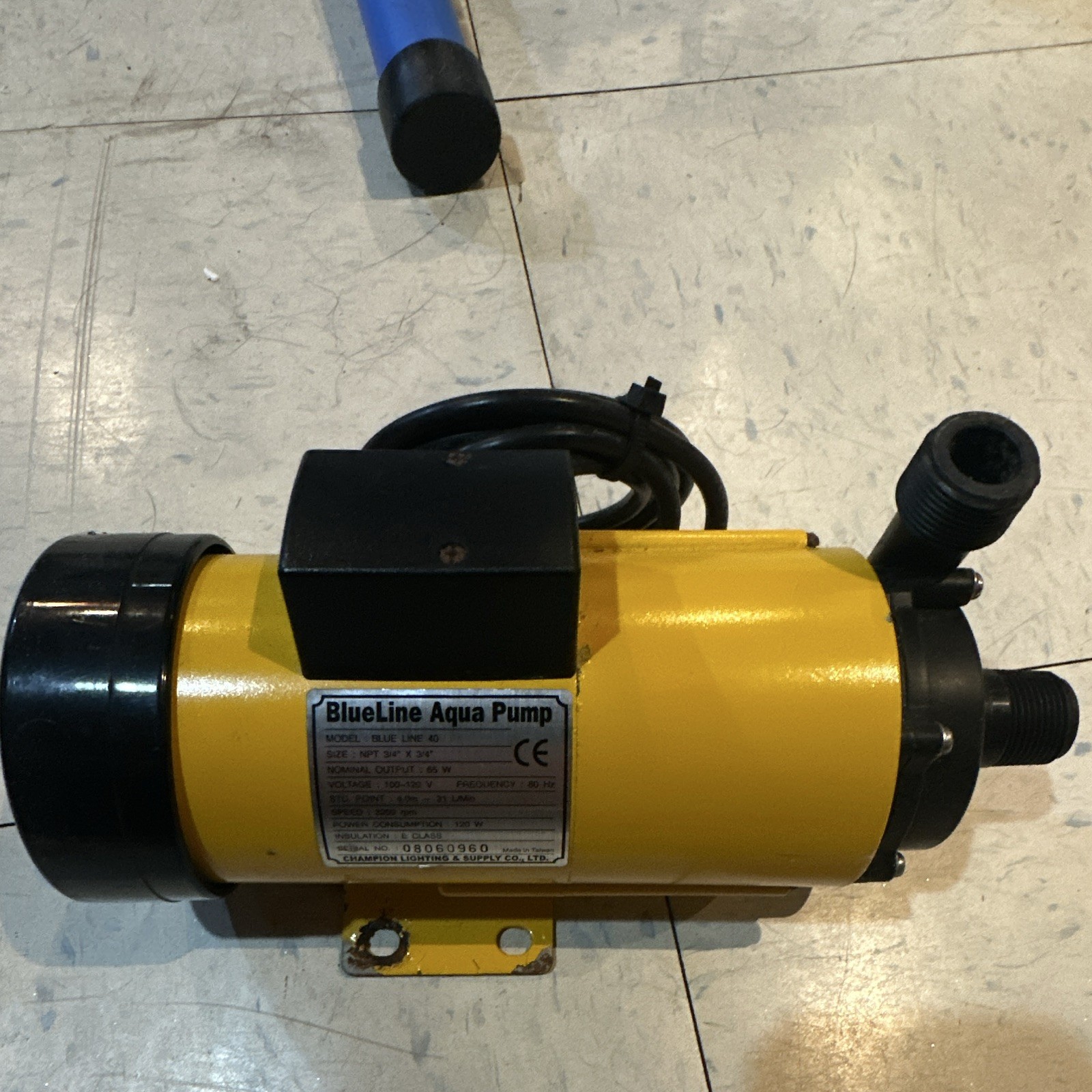 BlueLine Blue Line 40 External Aquarium Water Pump 31 L/Min 4m 100-120V