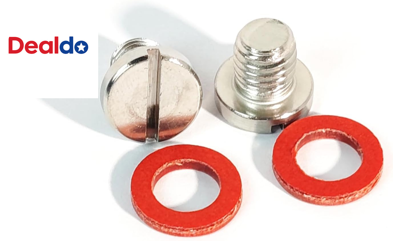 2 Pack Stainless Steel Drain Screw Plug & Gasket Kit, Compatible with Yamaha Out