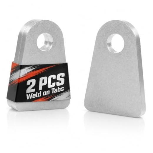 2 PCS Weld on Tabs, 1/2" Hole, 1/4" Thick – Shock Mount & Weld on Tabs 2 PCS
