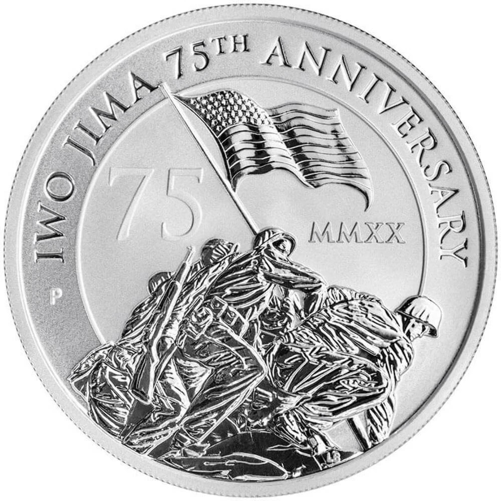 2020 Iwo Jima 75th Anniversary 1oz  High Relief Proof Silver Coin- In Capsule