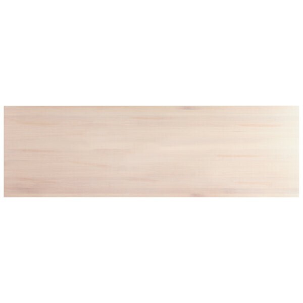 30" x 96" Rectangular Solid Wood Live Edge Restaurant Table Top in White Wood