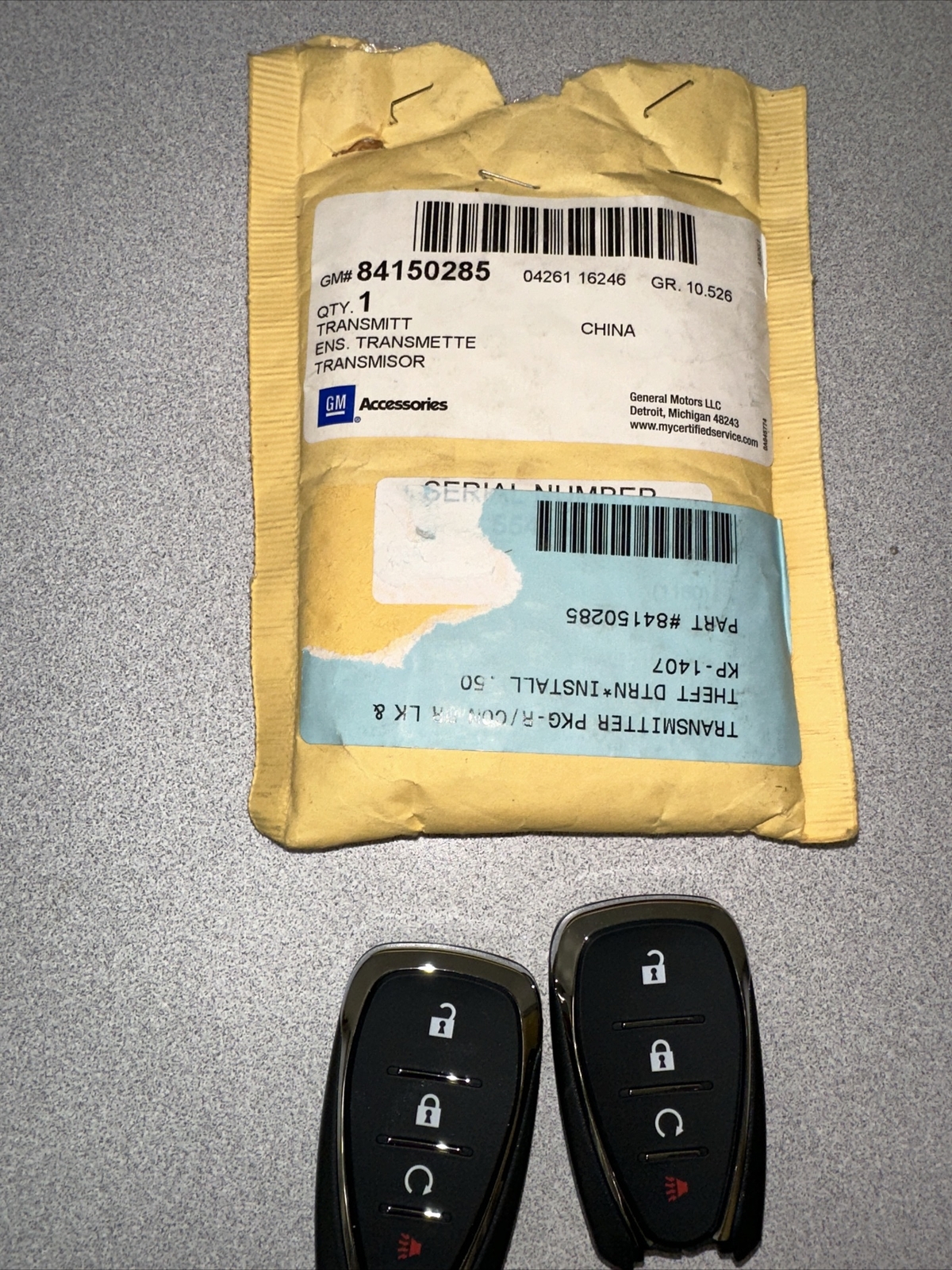 GM 84150285 Chevrolet Cruze Hatchback Remote Start Keyless Entry Fobs (2)
