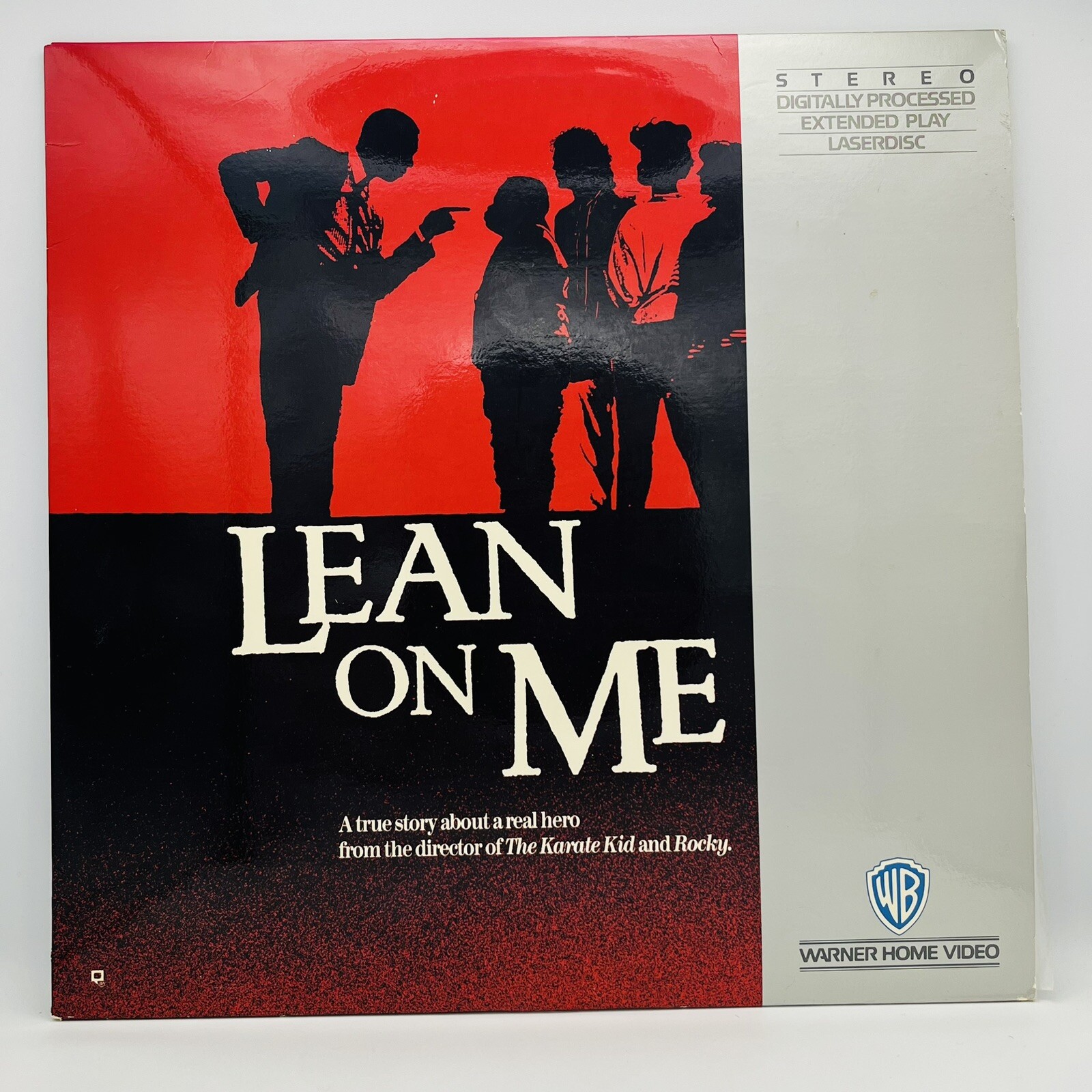 LEAN ON ME Laserdisc LD Movie 1989, Morgan Freeman, Excellent Condition