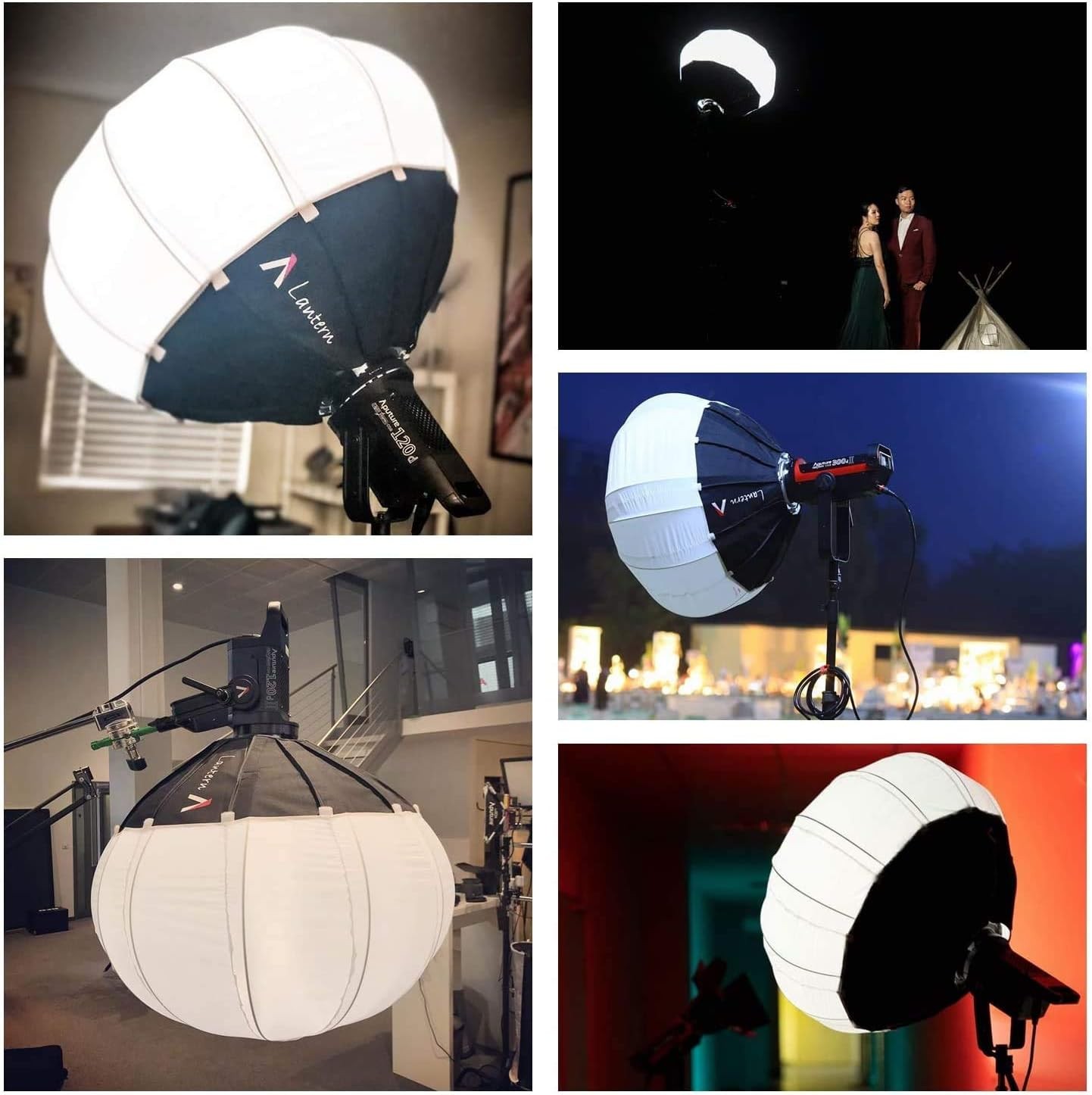 Aputure Lantern Softbox Soft Light Modifier,26inch, Quick-Setup black, white