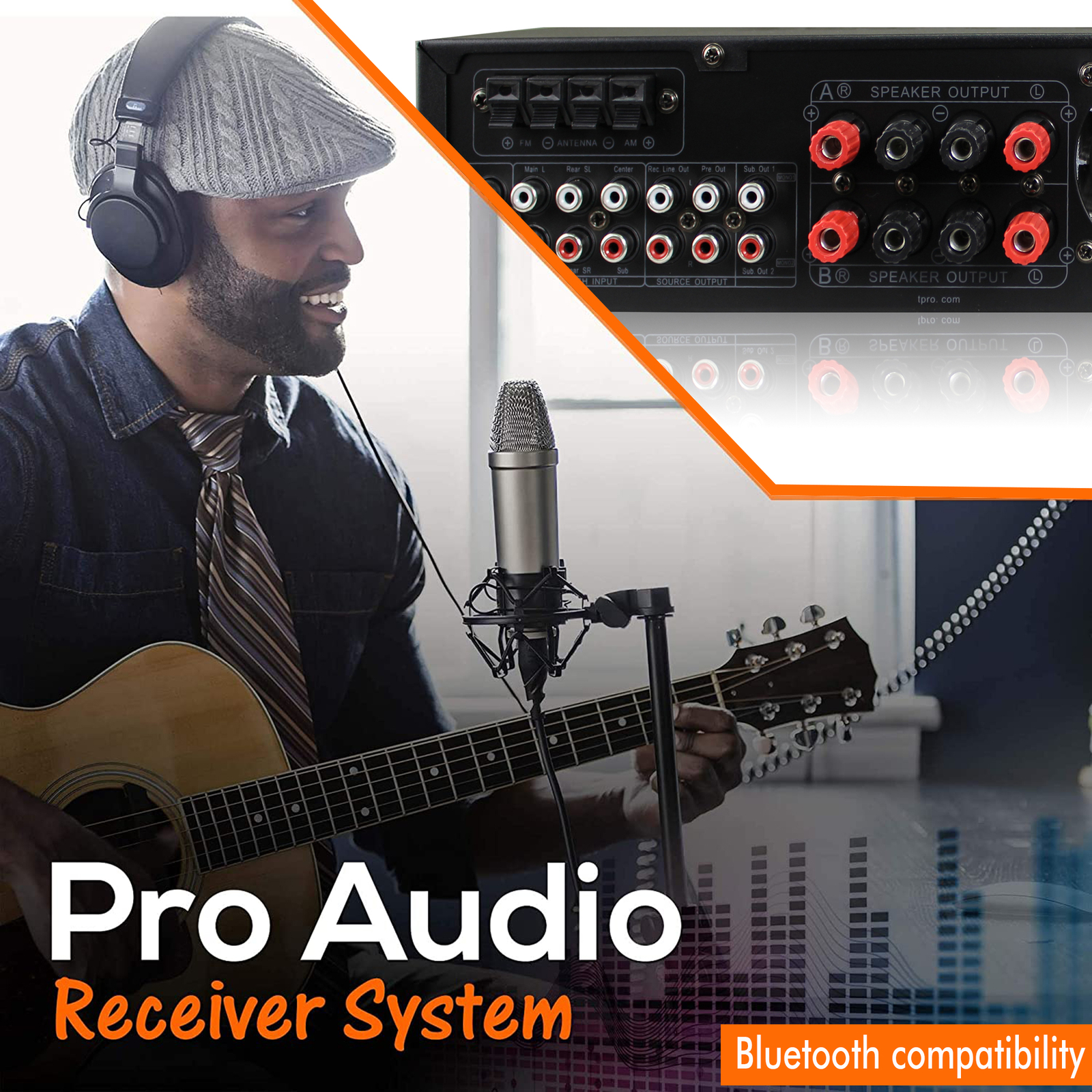 3500 Watts Digital Hybrid Amplifier, Preamp, Tuner with USB SD Card Inputs