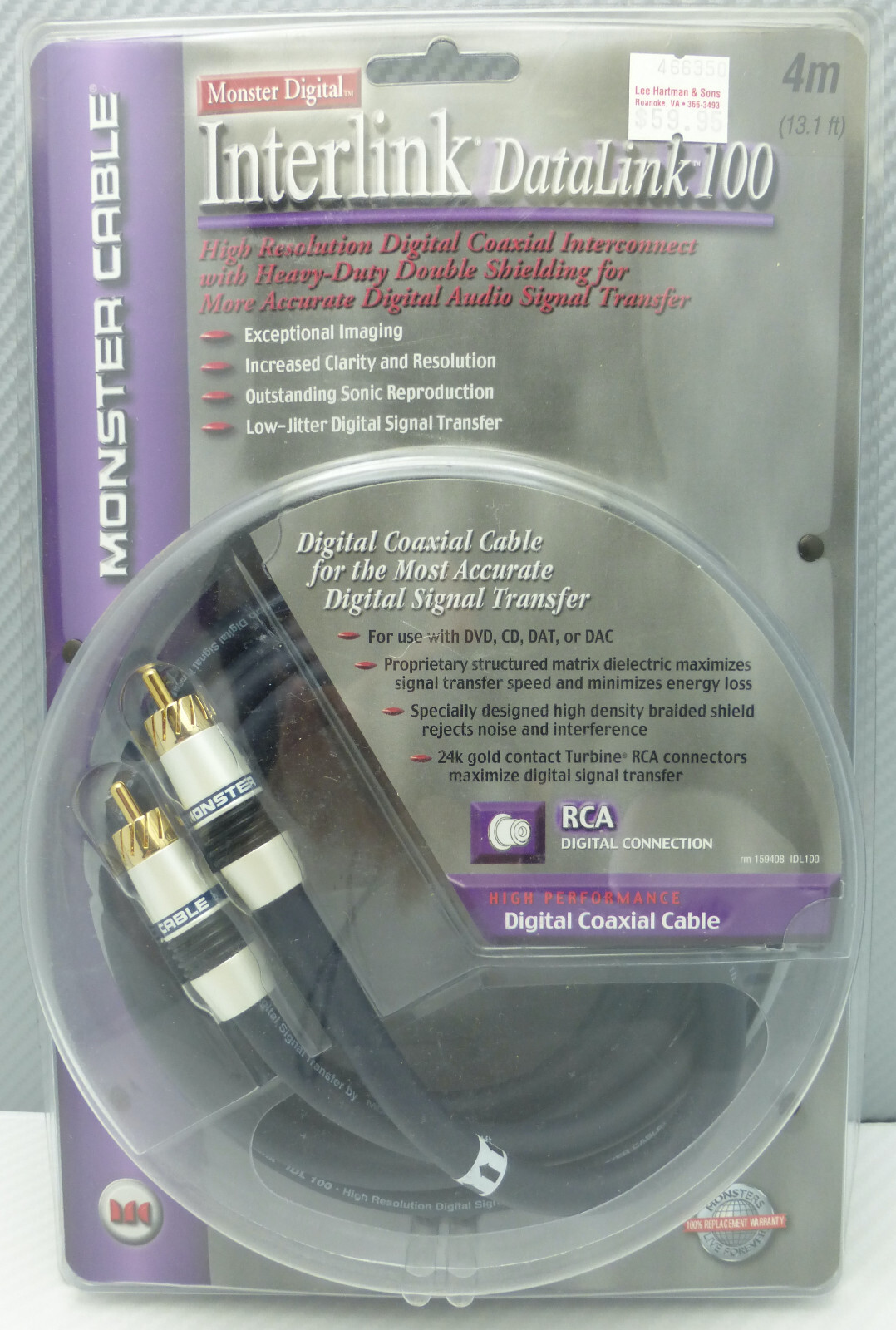 Monster Cable DataLink 100 Digital coaxial cable 4 meter