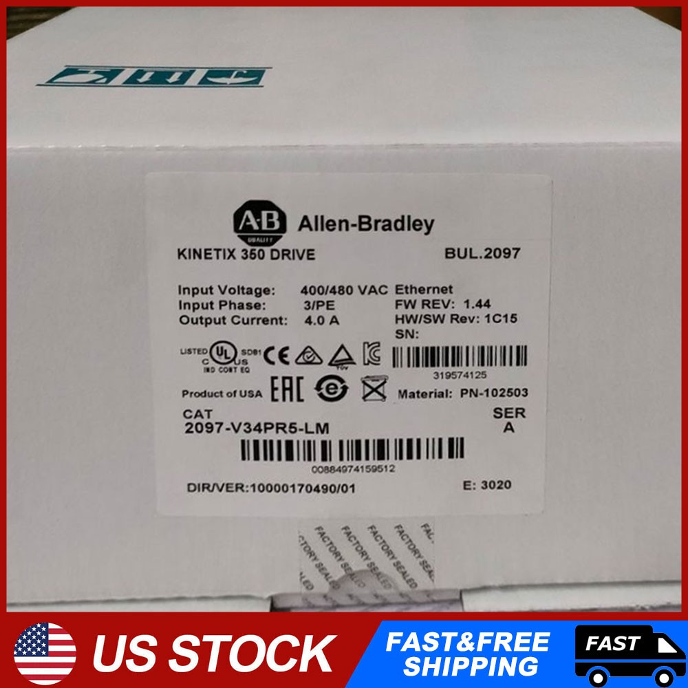 1PC AB 2097-V34PR5-LM SER A NEW Sealed Kinetix 350 Servo Drive 2097V34PR5LM PLC