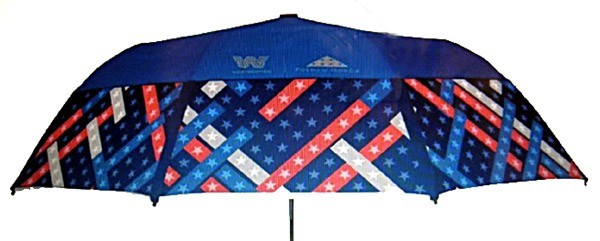 Weatherman Folds Of Honor Umbrella Windproof Lightweight Patriotic Red WHT Blue
