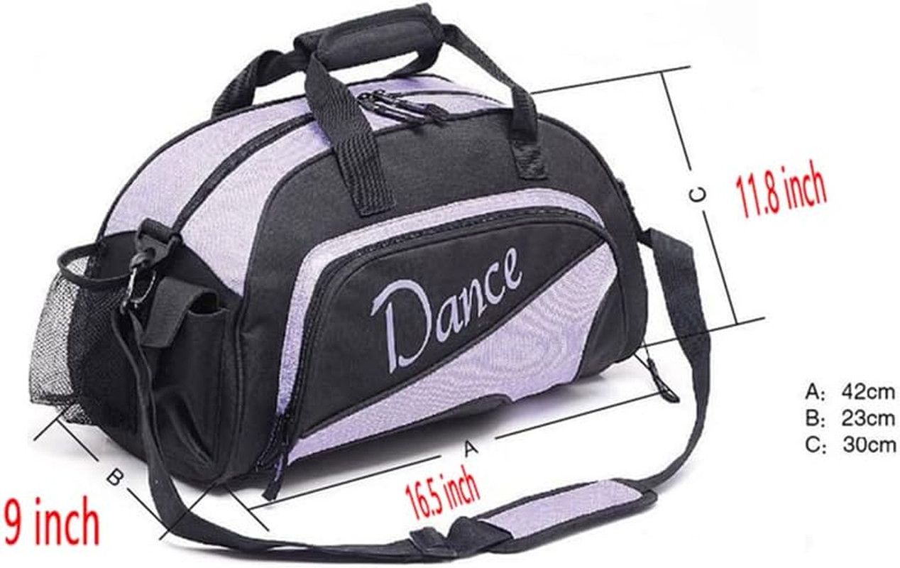 Women'S Nylon Dance Sport Duffel Girl'S Gym Bag (Rose) Medium