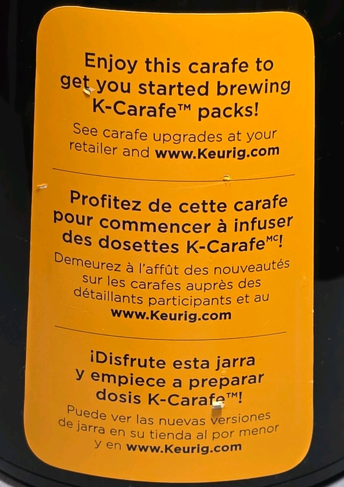 KEURIG CARAFE