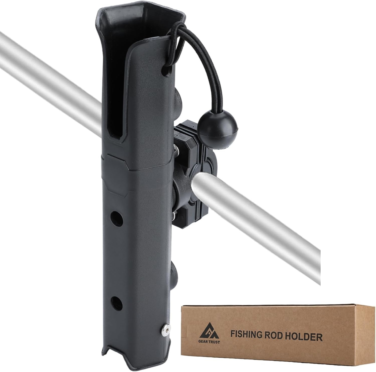 Pole Mount Fishing Rod Holder for Bike, Rotatable Fishing Pole Holder for Bik...