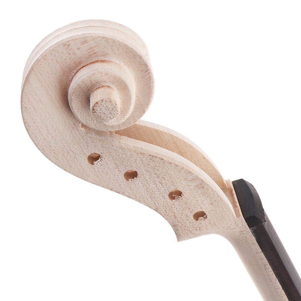 Hand Carved Maple Violin Neck Ebony Fingerboard for 4/4 Size Violin DIY Parts US