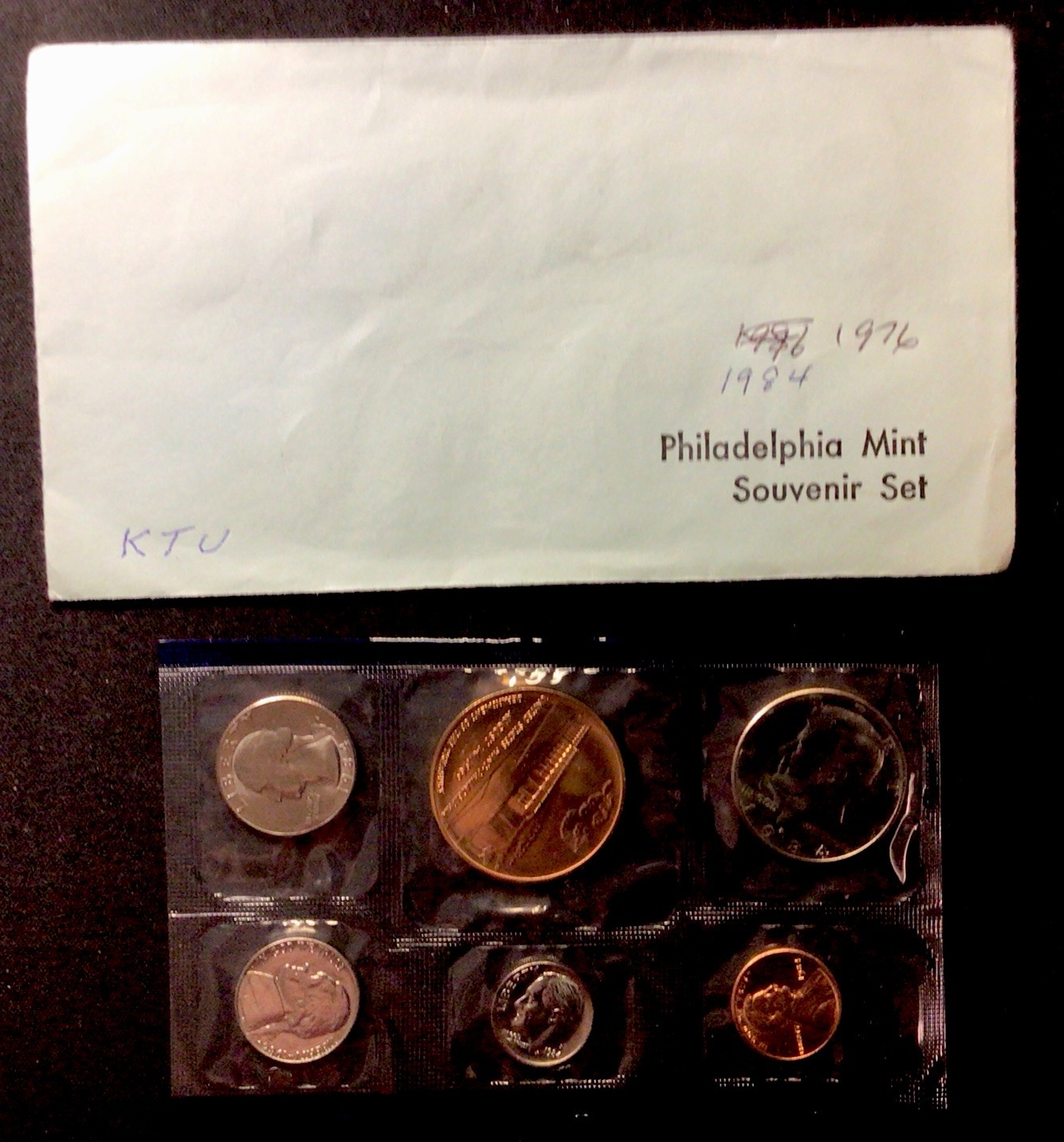 1984 P Philadelphia Mint Souvenir 5 Coin Set W/Medallion! ENN Coins